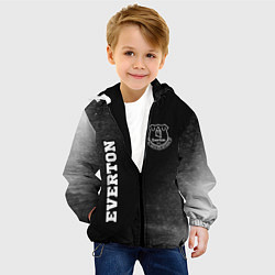 Куртка с капюшоном детская Everton sport на темном фоне вертикально, цвет: 3D-черный — фото 2