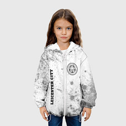 Куртка с капюшоном детская Leicester City sport на светлом фоне вертикально, цвет: 3D-белый — фото 2