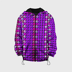Куртка с капюшоном детская Фиолетовые плитки, цвет: 3D-черный