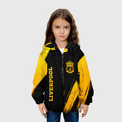 Куртка с капюшоном детская Liverpool - gold gradient вертикально, цвет: 3D-черный — фото 2