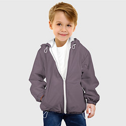 Куртка с капюшоном детская Ежевичный однотонный текстурированный, цвет: 3D-белый — фото 2