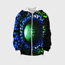 Детская куртка Червоточина - гексагональные чешуйки со свечением