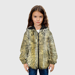 Куртка с капюшоном детская Объемные треугольники текстурированный рельеф, цвет: 3D-черный — фото 2