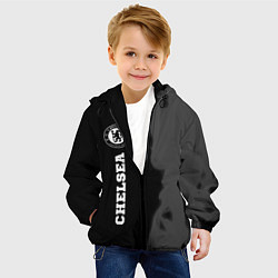 Куртка с капюшоном детская Chelsea sport на темном фоне по-вертикали, цвет: 3D-черный — фото 2