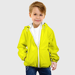 Куртка с капюшоном детская Яркий желтый, цвет: 3D-белый — фото 2