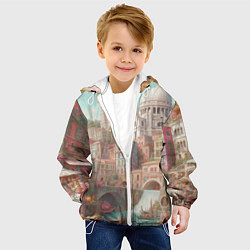 Куртка с капюшоном детская Город в восточном стиле, цвет: 3D-белый — фото 2