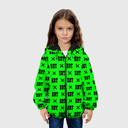 Куртка с капюшоном детская BBT logo green steel, цвет: 3D-черный — фото 2