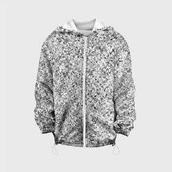 Куртка с капюшоном детская Серебряная абстракция, цвет: 3D-белый