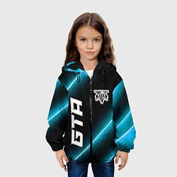 Куртка с капюшоном детская GTA неоновые лампы, цвет: 3D-черный — фото 2