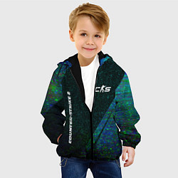 Куртка с капюшоном детская Counter-Strike 2 glitch blue, цвет: 3D-черный — фото 2
