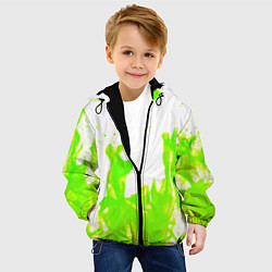 Куртка с капюшоном детская Кислотный огонь, цвет: 3D-черный — фото 2
