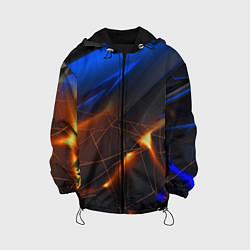 Детская куртка Синяя абстракция с желтыми плитами