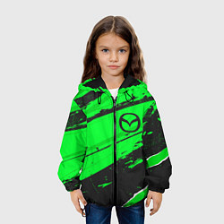 Куртка с капюшоном детская Mazda sport green, цвет: 3D-черный — фото 2