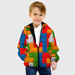 Куртка с капюшоном детская Блоки цветового конструктора, цвет: 3D-черный — фото 2