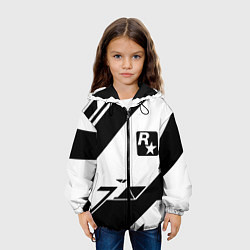 Куртка с капюшоном детская Rockstar game pattern, цвет: 3D-черный — фото 2