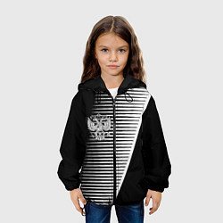 Куртка с капюшоном детская Герб текстура геомтерия, цвет: 3D-черный — фото 2