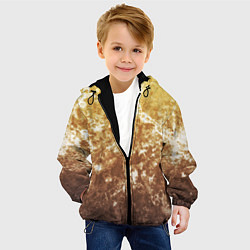 Куртка с капюшоном детская Абстракция - yellow sad weather, цвет: 3D-черный — фото 2