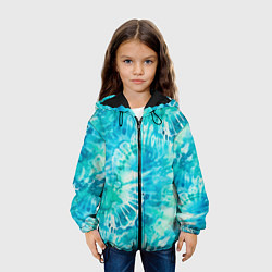 Куртка с капюшоном детская Морская абстракция аммонит, цвет: 3D-черный — фото 2