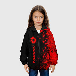 Куртка с капюшоном детская Yamaha - red gradient по-вертикали, цвет: 3D-черный — фото 2