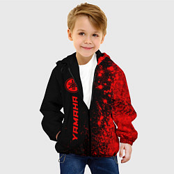 Куртка с капюшоном детская Yamaha - red gradient по-вертикали, цвет: 3D-черный — фото 2