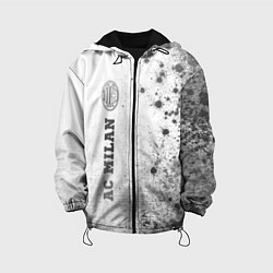 Куртка с капюшоном детская AC Milan - white gradient по-вертикали, цвет: 3D-черный