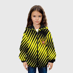 Куртка с капюшоном детская Герб РФ абстракция, цвет: 3D-черный — фото 2