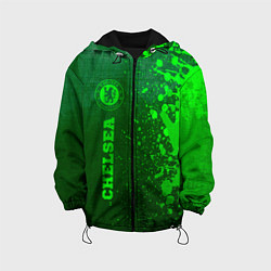 Куртка с капюшоном детская Chelsea - green gradient по-вертикали, цвет: 3D-черный