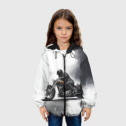Куртка с капюшоном детская Крутой байкер скетч, цвет: 3D-черный — фото 2