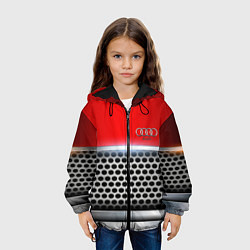 Куртка с капюшоном детская AUDI metal collection game, цвет: 3D-черный — фото 2