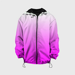 Куртка с капюшоном детская Gradient color pink, цвет: 3D-черный