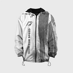 Куртка с капюшоном детская Need for Speed - white gradient по-вертикали, цвет: 3D-черный