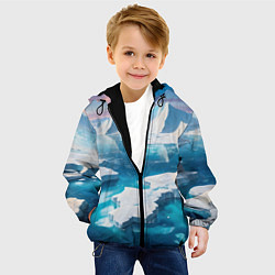 Куртка с капюшоном детская Арктика льдины, цвет: 3D-черный — фото 2