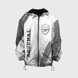 Куртка с капюшоном детская Arsenal - white gradient вертикально, цвет: 3D-черный