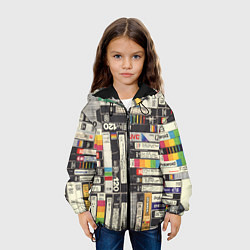 Куртка с капюшоном детская Видеокассеты vhs, цвет: 3D-черный — фото 2