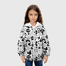 Куртка с капюшоном детская Микки Маус узор, цвет: 3D-белый — фото 2