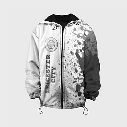 Куртка с капюшоном детская Leicester City - white gradient по-вертикали, цвет: 3D-черный