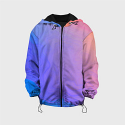 Куртка с капюшоном детская Сине фиолетовый градиент, цвет: 3D-черный