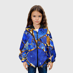 Куртка с капюшоном детская A gold mineral in a blue stone, цвет: 3D-черный — фото 2
