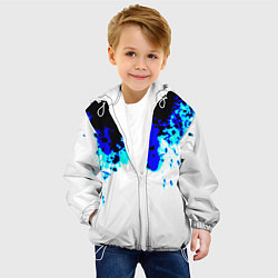 Куртка с капюшоном детская Синяя кровь андроида, цвет: 3D-белый — фото 2