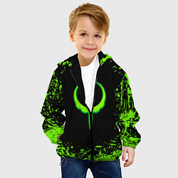 Куртка с капюшоном детская Quake кислотные краски, цвет: 3D-черный — фото 2