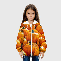 Куртка с капюшоном детская Много тыкв, цвет: 3D-белый — фото 2
