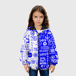 Куртка с капюшоном детская Twenty one pilots лого, цвет: 3D-черный — фото 2