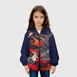 Куртка с капюшоном детская Советский Союз - Заря Человечества, цвет: 3D-черный — фото 2