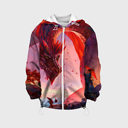 Детская куртка Дракон красный мифический