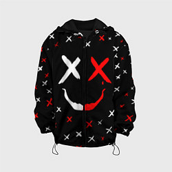 Куртка с капюшоном детская Smile face, цвет: 3D-черный