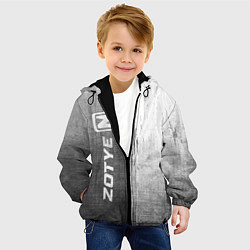 Куртка с капюшоном детская Zotye - grey gradient по-вертикали, цвет: 3D-черный — фото 2