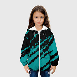 Куртка с капюшоном детская The color is black and light blue, цвет: 3D-белый — фото 2