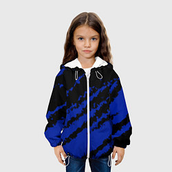 Куртка с капюшоном детская The color is black and blue, цвет: 3D-белый — фото 2