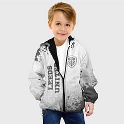 Куртка с капюшоном детская Leeds United - white gradient вертикально, цвет: 3D-черный — фото 2