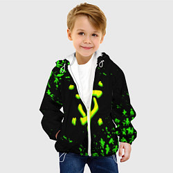 Куртка с капюшоном детская Doom x fallout кислотное лого, цвет: 3D-белый — фото 2